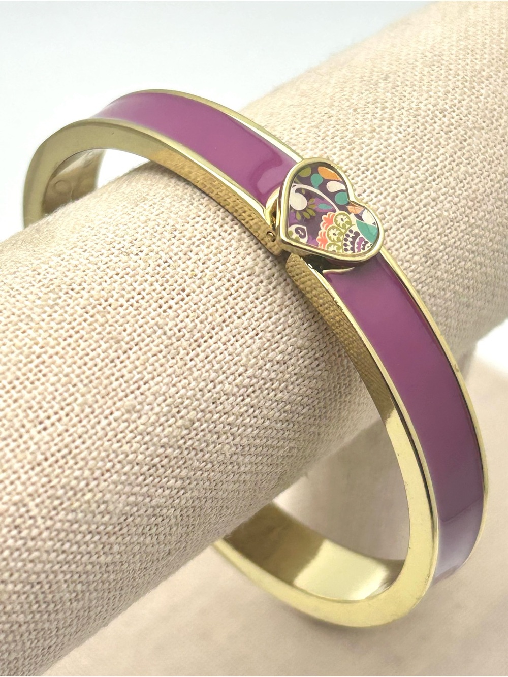 Vera Bradley Purple Hinged Bangle Bracelet